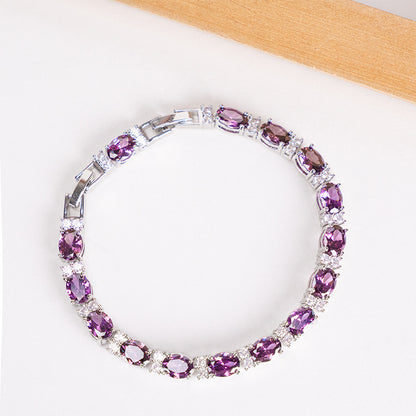 Zircon Crystal Inlaid Bracelet for Women