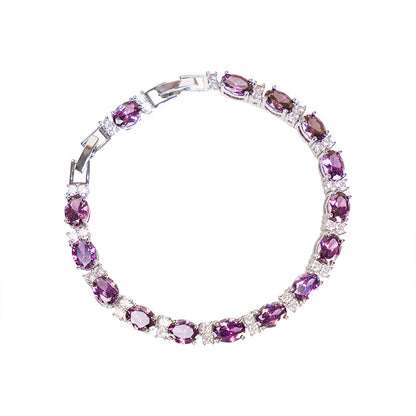 Zircon Crystal Inlaid Bracelet for Women