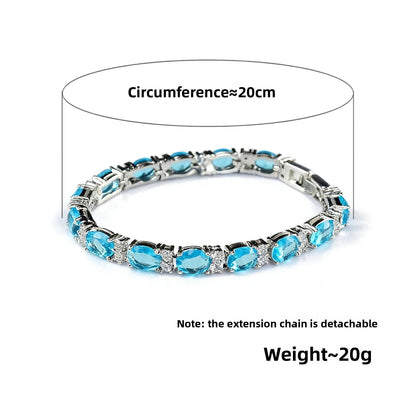 Zircon Crystal Inlaid Bracelet for Women